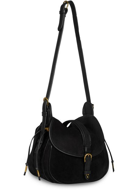 Jérôme Dreyfuss Gildas shoulder bag in Split Suede Noir — view 3