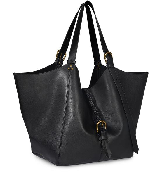 Jérôme Dreyfuss Joseph M tote bag in Buffalo Noir Brass — view 2