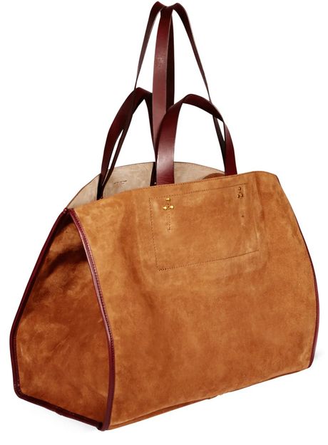Jérôme Dreyfuss Leon L tote bag in Tabac Split Suede — view 1