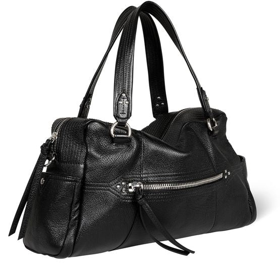 Jérôme Dreyfuss Lucky bowling shoulder bag in Buffallo Noir Silver — view 2