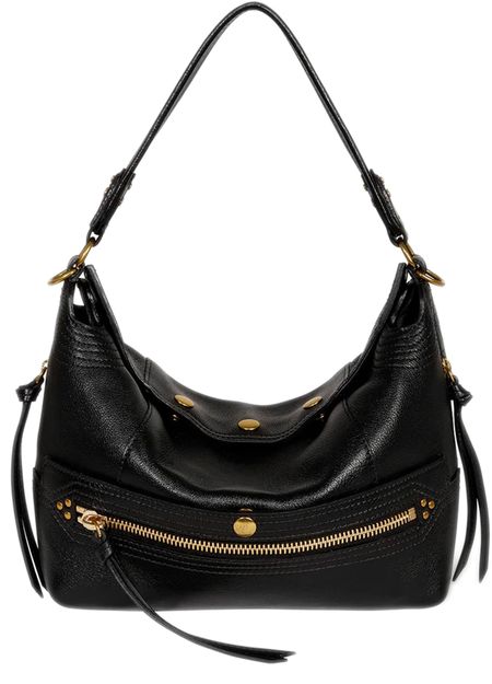 Jérôme Dreyfuss Lucky hobo bag in Buffallo Noir Brass — view 1