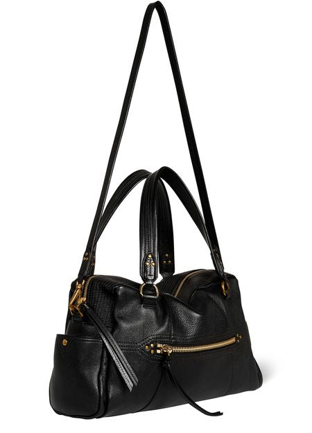 Jérôme Dreyfuss Lucky hobo bag in Buffallo Noir Brass — view 4