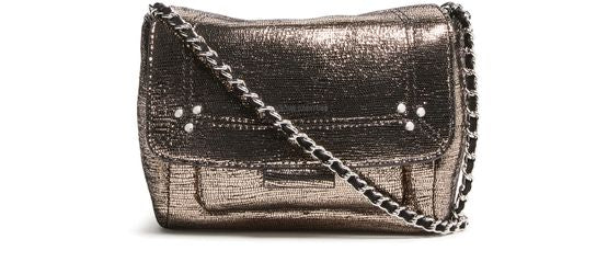 Jérôme Dreyfuss Lulu S bag in Lame Champagne — view 1