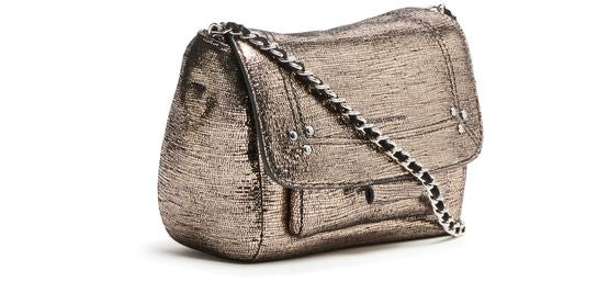 Jérôme Dreyfuss Lulu S bag in Lame Champagne — view 2