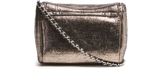 Jérôme Dreyfuss Lulu S bag in Lame Champagne — view 3