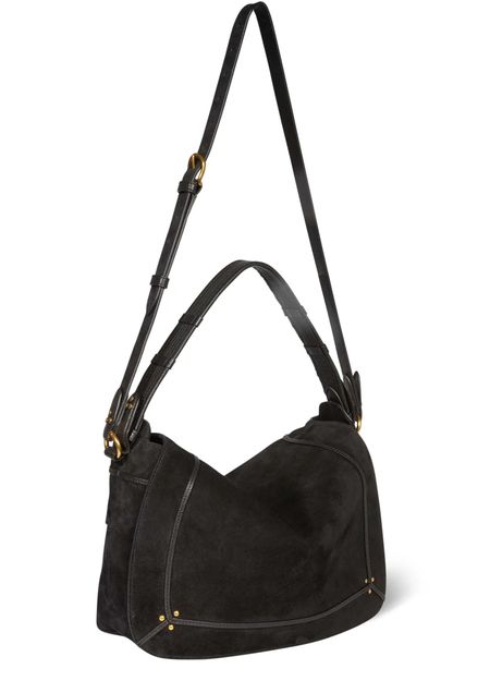 Jérôme Dreyfuss Pepito L crossbody bag in Noir Split Suede — view 3