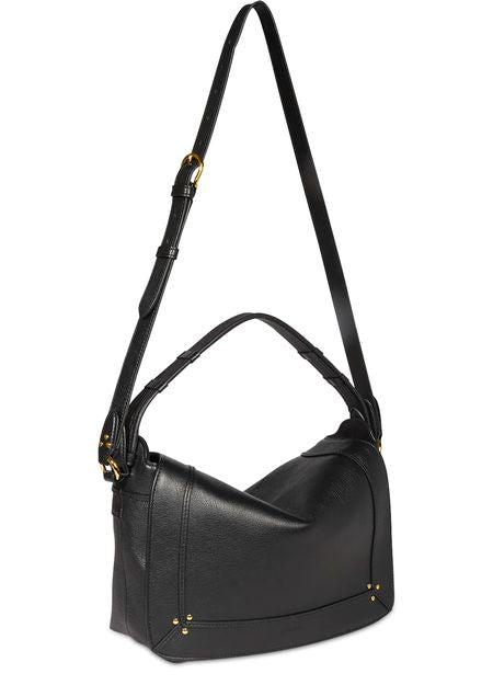 Jérôme Dreyfuss Pepito M crossbody bag in Noir Brass Buffallo — view 3