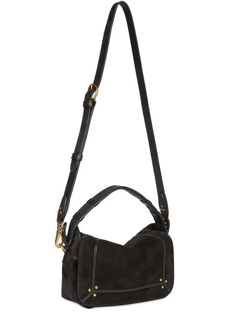 Jérôme Dreyfuss Pepito S crossbody bag in Noir Split Suede — view 3