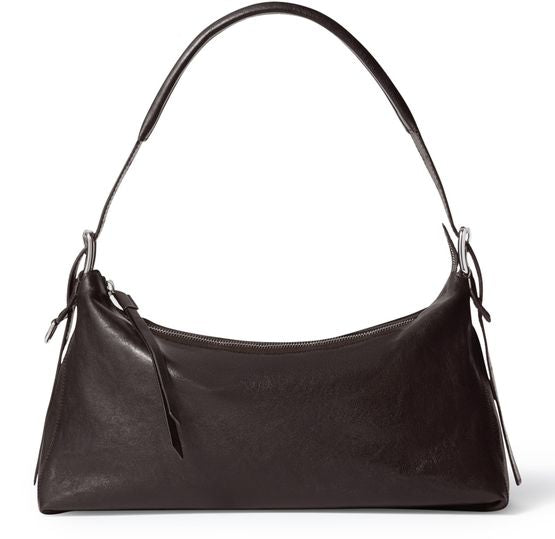 Lemaire Belted baguette bag in Dark Chocolate — view 1