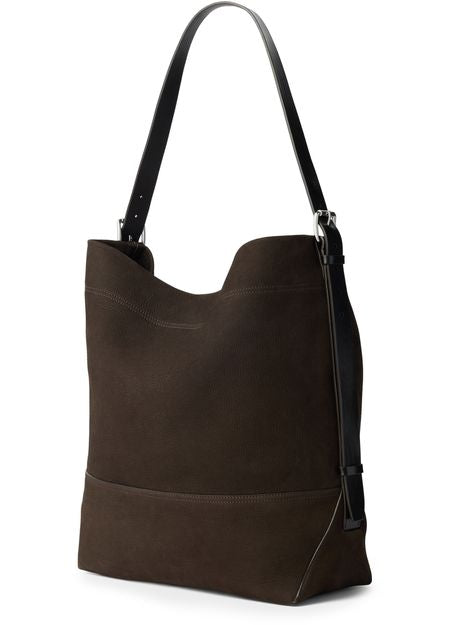 Lemaire Belted tote bag in Ebony Brown — view 2