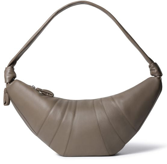 Lemaire Croissant large smooth leather bag in Dark Khaki — view 1