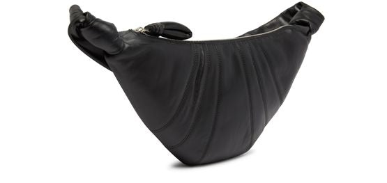 Lemaire Croissant small smooth leather bag in Black — view 2