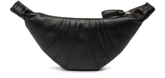 Lemaire Croissant small smooth leather bag in Black — view 3
