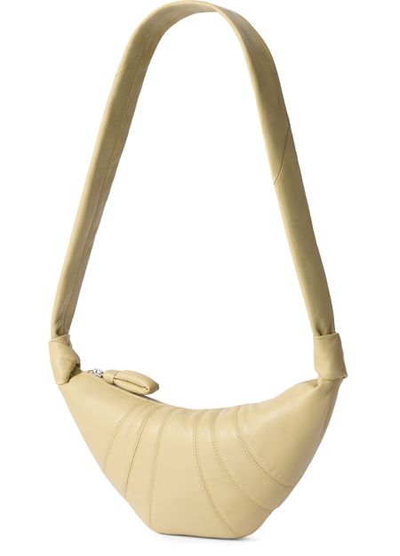 Lemaire Croissant small smooth leather bag in Sesame — view 2
