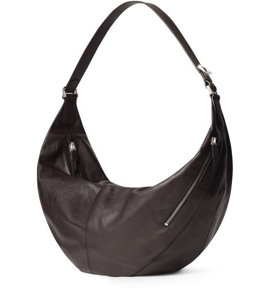Lemaire Quiver Clip large bag in Dark Chocolate — view 2