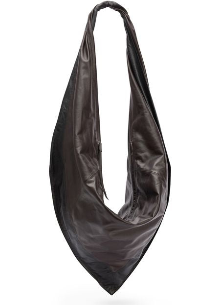 Lemaire Scarf bag in Black / Dark Chocolate — view 2