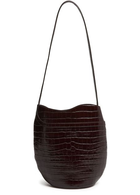 Liffner Belted bucket bag in Dark Brown — view 3