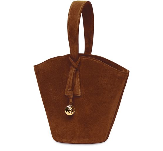 Liffner Single-handle bucket bag in Cow Suede Light Brown — view 2