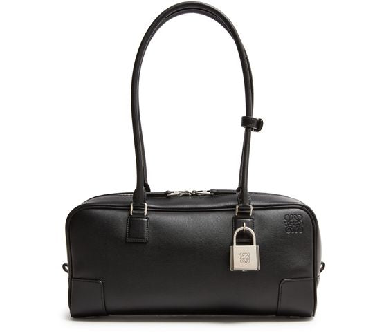 Loewe Amazona 23 Cropped bag in shiny calfskin in Black — view 1