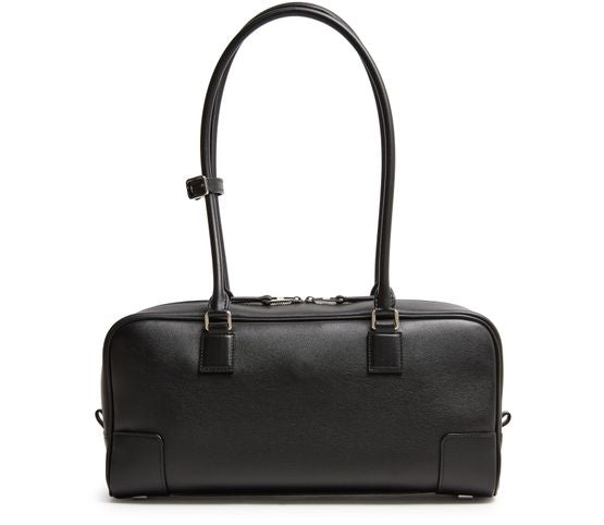 Loewe Amazona 23 Cropped bag in shiny calfskin in Black — view 3