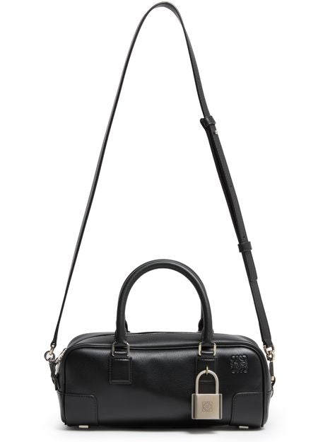 Loewe Amazona 23 cropped bag in shiny calfskin in Black — view 4