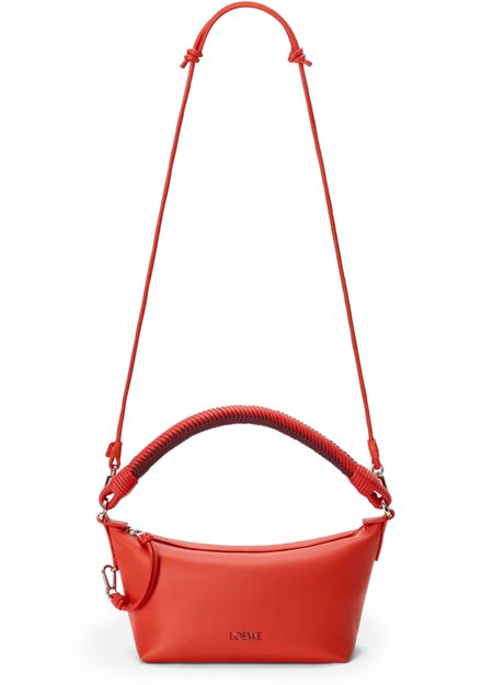 Loewe Cala bag in soft nappa lambskin in Sunrise Orange/Pink Copper Red — view 4