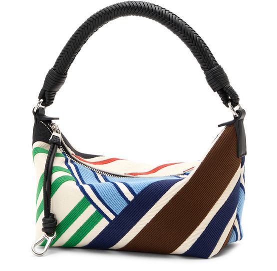 Loewe Cala Bayadere bag in embroidered canvas in Ecru/Multicolor — view 4