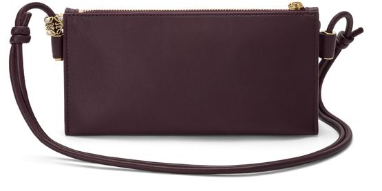 Loewe Joya pouch in nappa calfskin in Dark Burgundy — view 3