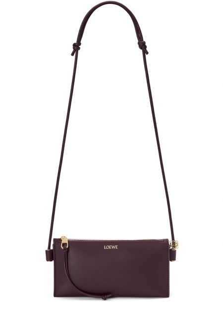 Loewe Joya pouch in nappa calfskin in Dark Burgundy — view 4