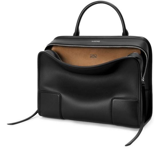 Loewe Large Amazona 180 bag in soft calfskin in Black — view 2