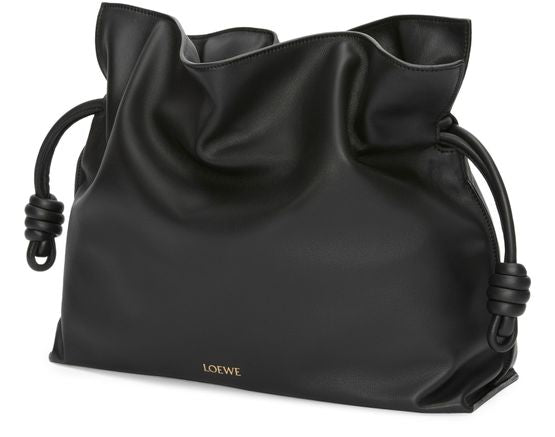 Loewe Large Flamenco Clutch in Black — view 2