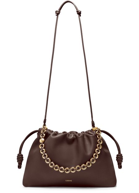Loewe Large Flamenco soft nappa lamb leather purse in Dark Brownie — view 4