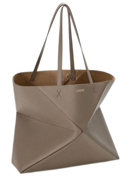 Loewe Large Puzzle Fold tote bag in Taupe — view 2