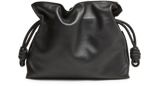 Loewe Medium Flamenco clutch in nappa calfskin in Black — view 3