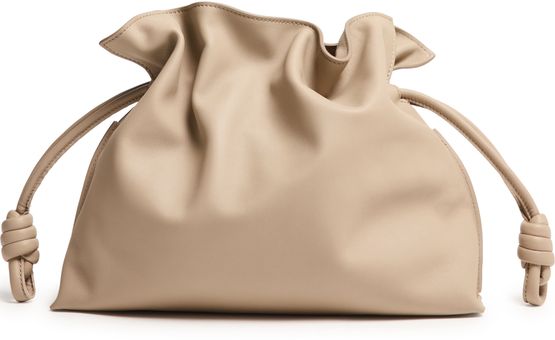 Loewe Medium Flamenco clutch in nappa calfskin in Sand — view 3