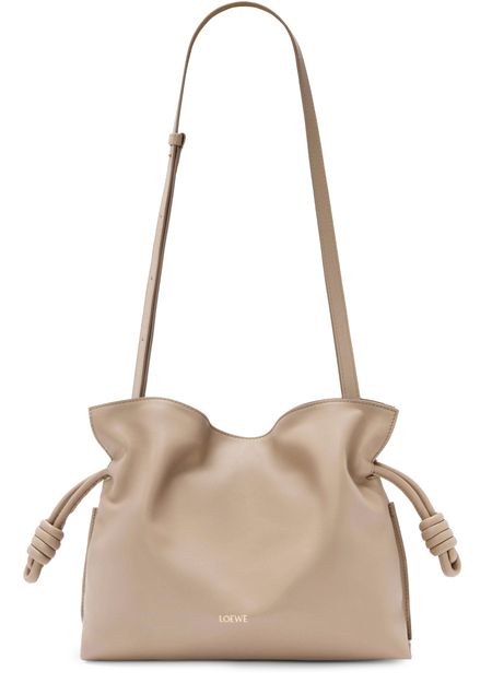 Loewe Medium Flamenco clutch in nappa calfskin in Sand — view 4