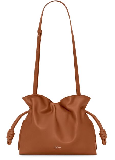 Loewe Medium Flamenco clutch in nappa calfskin in Squirrel — view 4