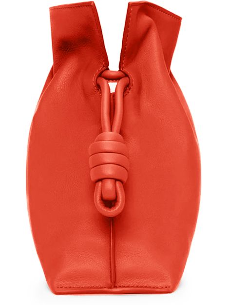 Loewe Medium Flamenco clutch in nappa calfskin in Sunrise Orange — view 3