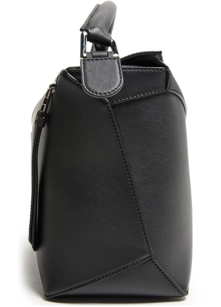 Loewe Medium Puzzle Edge bag in classic calfskin in Black — view 4