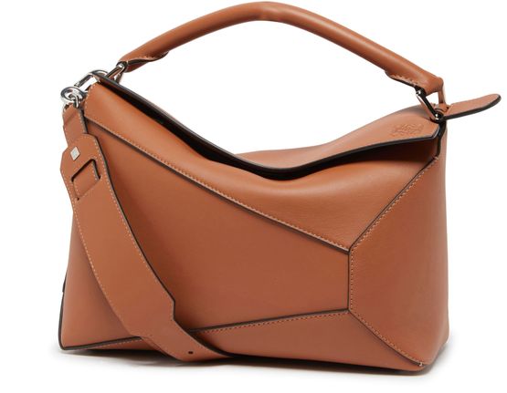 Loewe Medium Puzzle Edge bag in classic calfskin in Tan — view 1