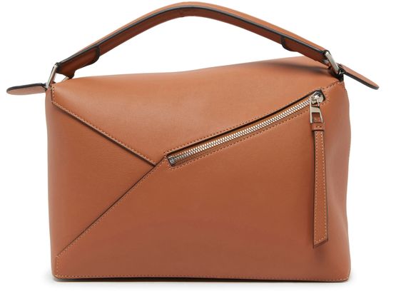 Loewe Medium Puzzle Edge bag in classic calfskin in Tan — view 3