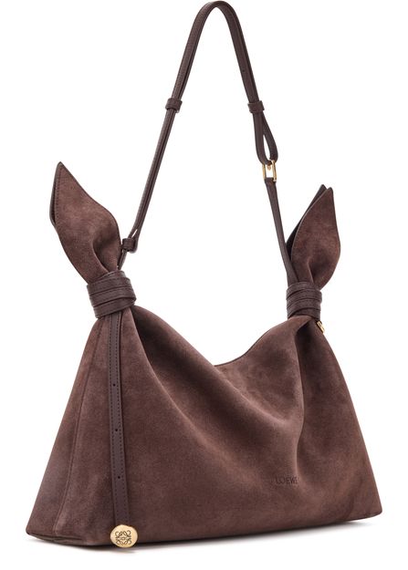 Loewe Medium suede Scarf bag in Dark Chestnut — view 2