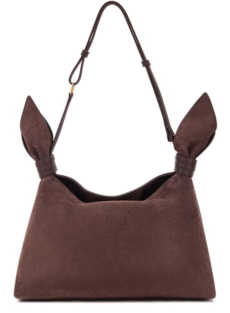 Loewe Medium suede Scarf bag in Dark Chestnut — view 3