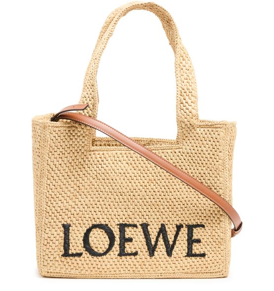 Loewe Medium tote bag with logo in Natural — view 1