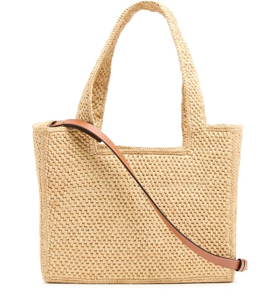 Loewe Medium tote bag with logo in Natural — view 3