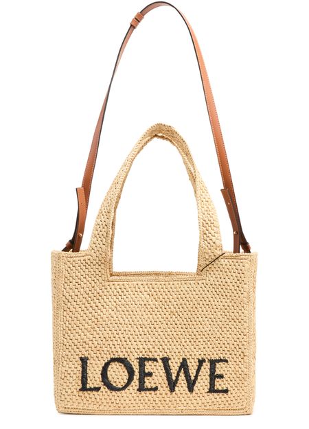 Loewe Medium tote bag with logo in Natural — view 4