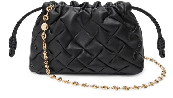 Loewe Mini Flamenco Purse in pinched nappa in black — view 1