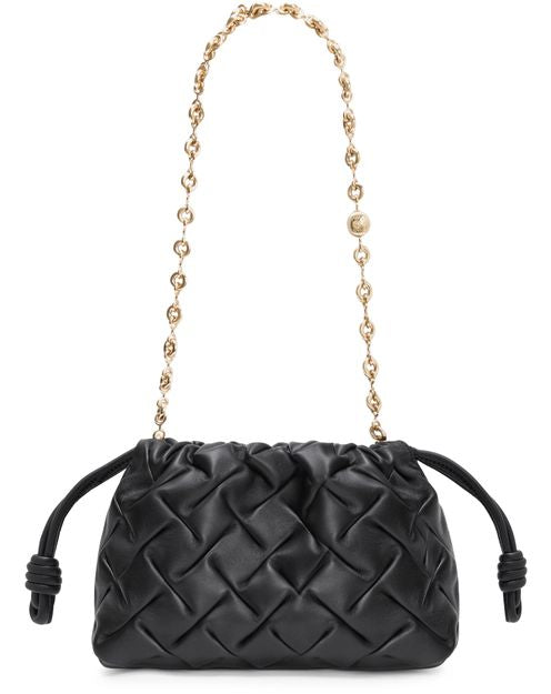 Loewe Mini Flamenco Purse in pinched nappa in black — view 3