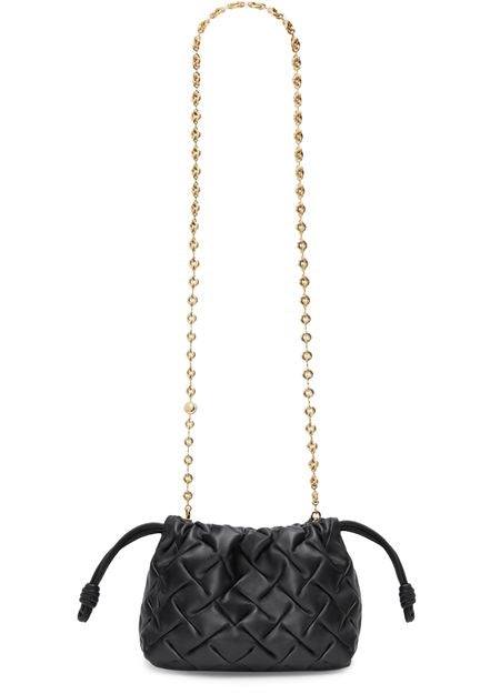 Loewe Mini Flamenco Purse in pinched nappa in black — view 4