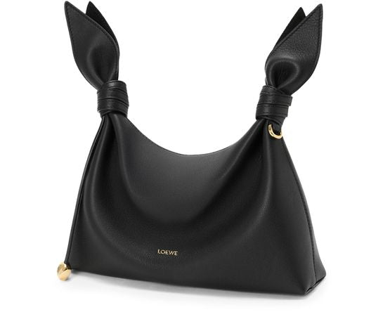 Loewe Mini Scarf shoulder bag in smooth calfskin in Black — view 2